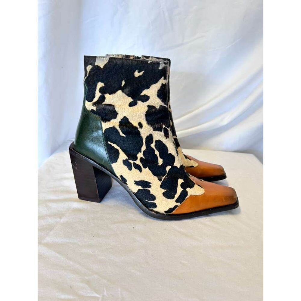 Jeffrey Campbell Pony hair Animal Print Leather Boots Size 6 - Picture 10 of 13